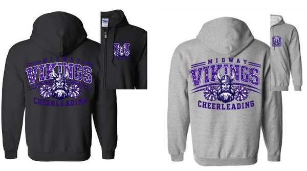 (zip up jacket - vikings cheer)