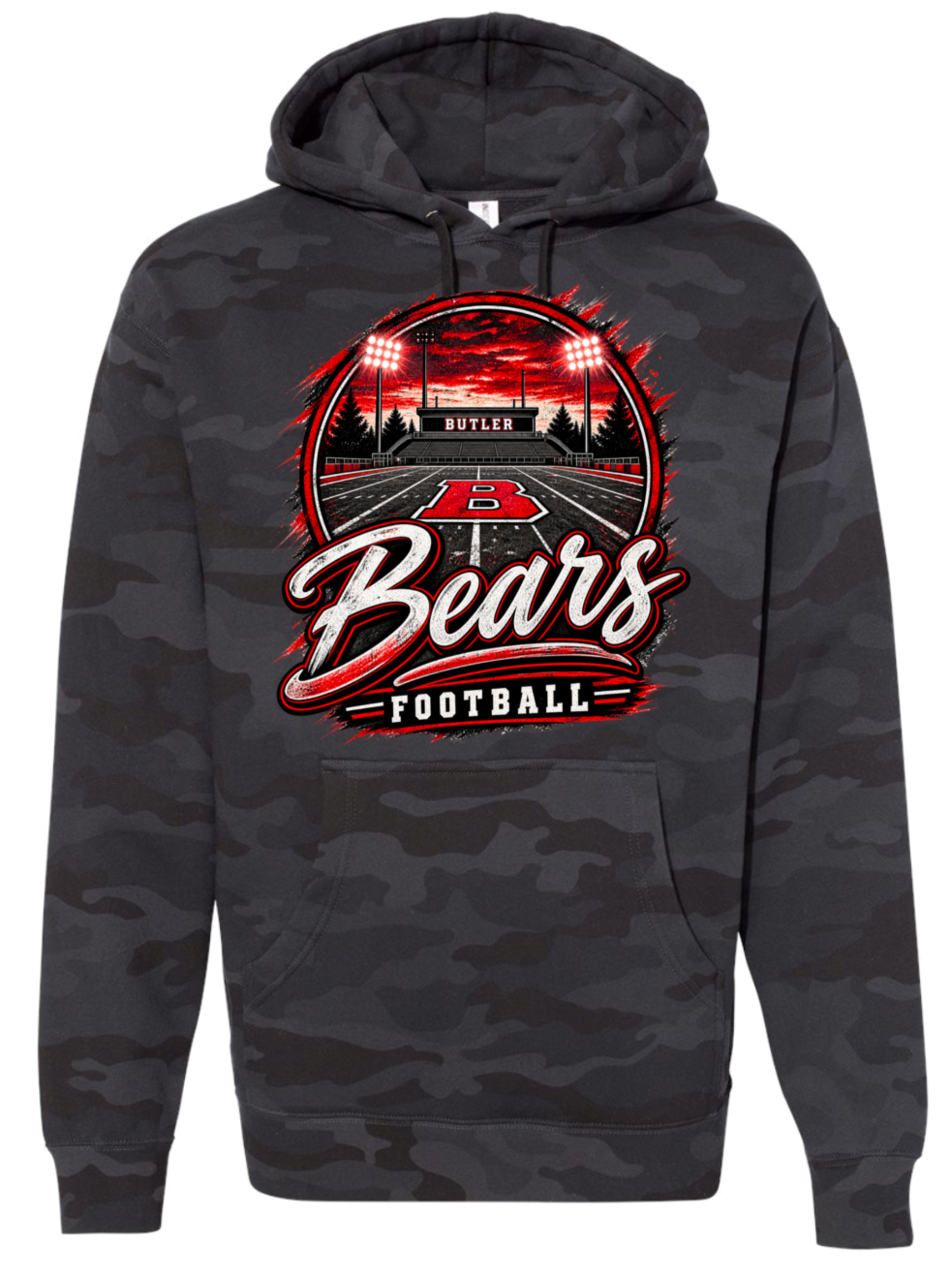 Hoodie - Black Camo - B Field