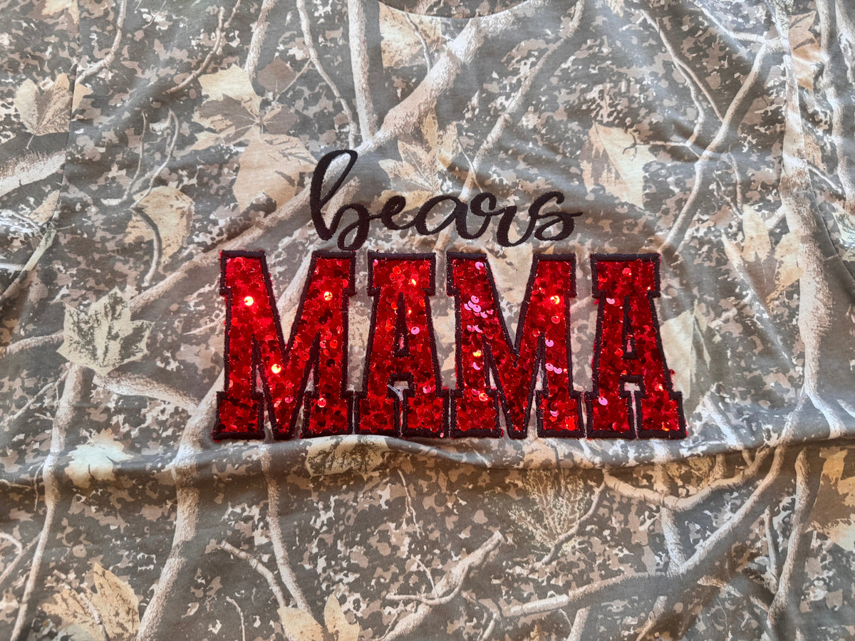 T-Shirt - Deadwood Camo - Bears Embroidered Mama