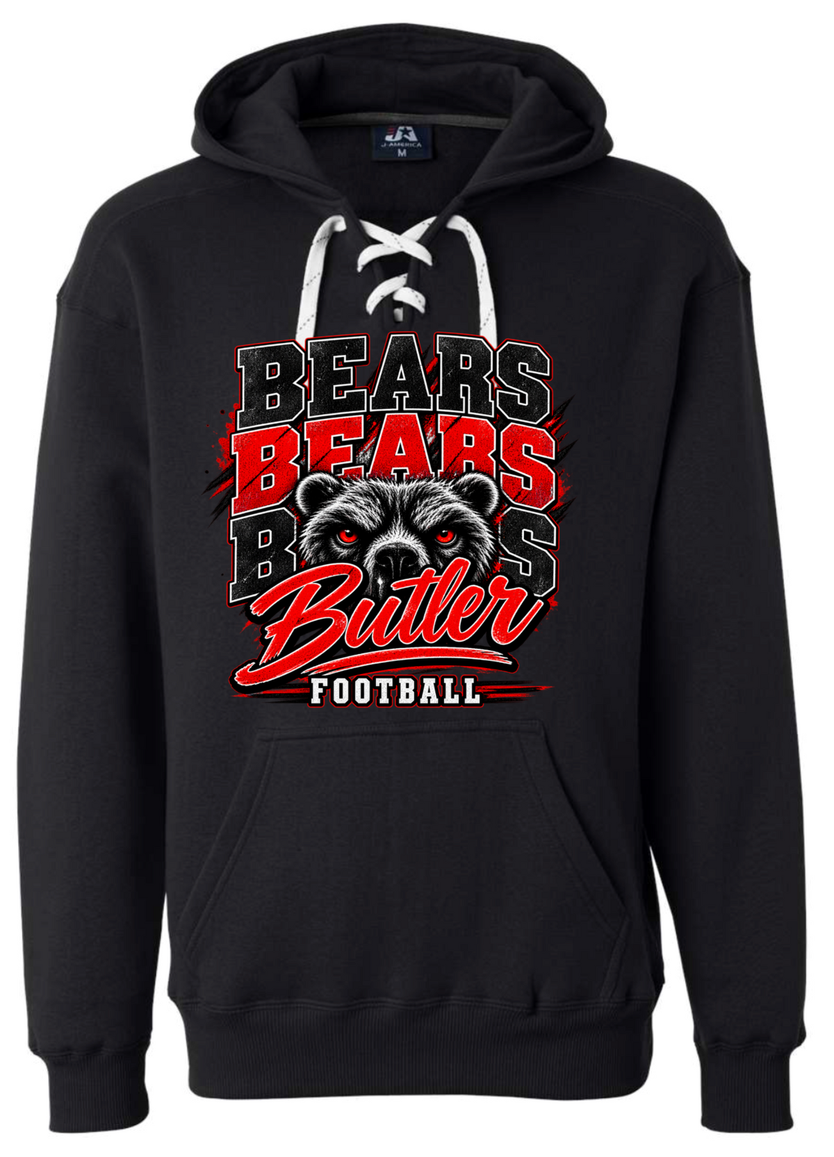 Hoodie lace - Black - Bears
