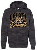Hoodie - Black Camo - Drexel Bobcats