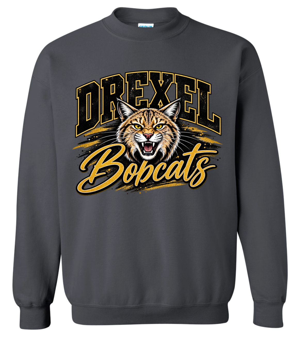 Crew Neck - Charcoal - Drexel Bobcats