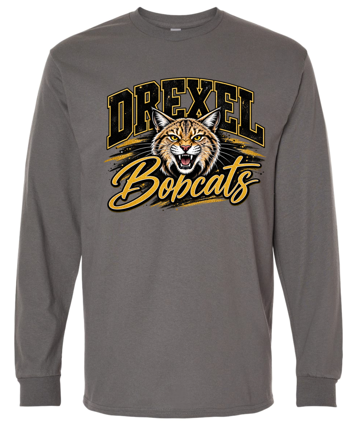 Long Sleeve - Charcoal - Drexel Bobcats