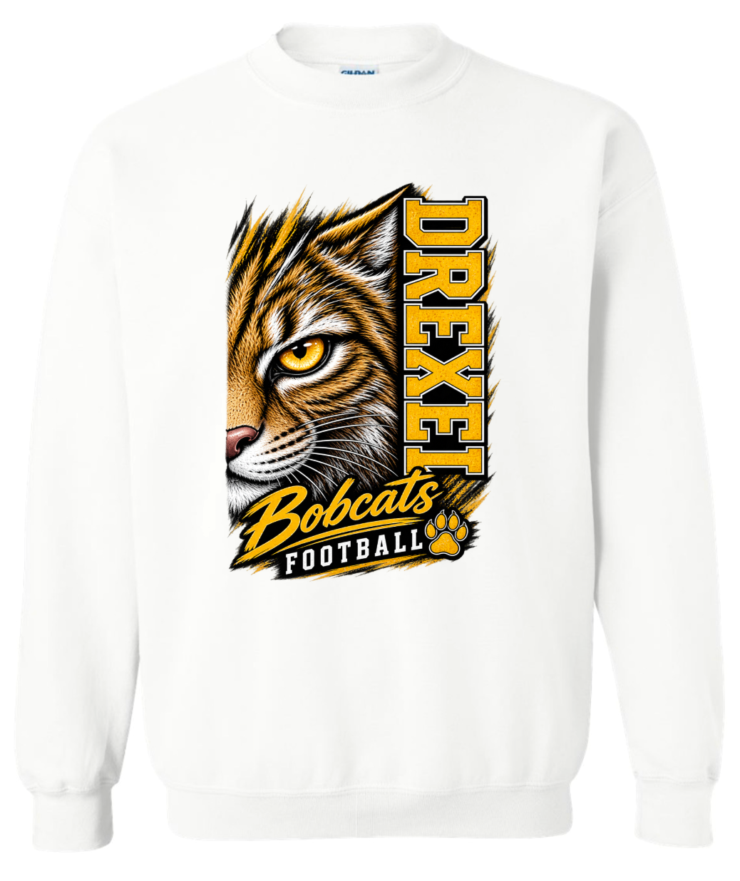 Crew Neck - White - Bobcats