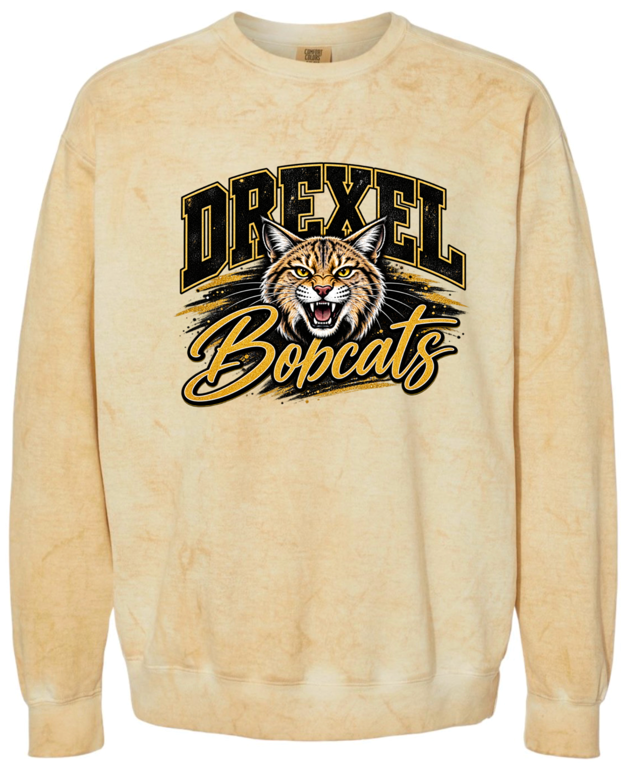 Crew Neck - Gold Smoke - Drexel Bobcats