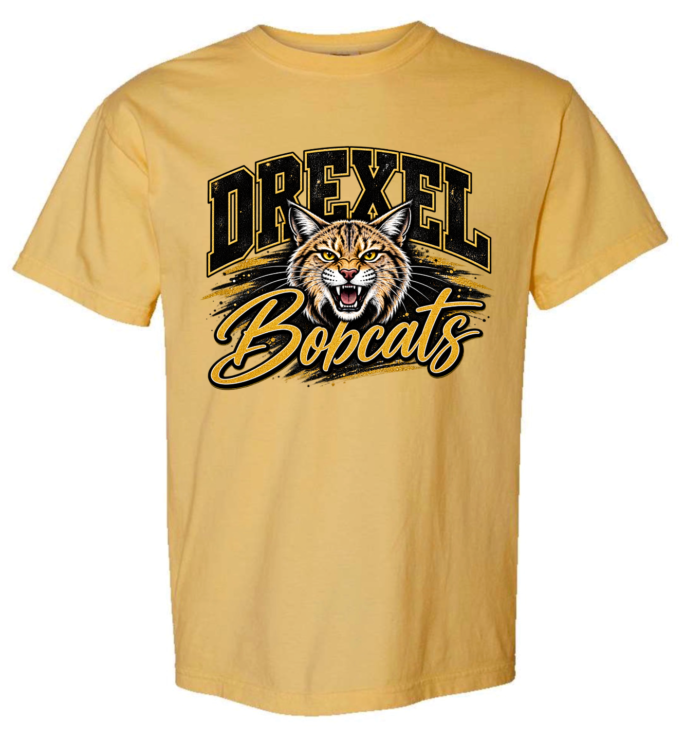 T-Shirt - Mustard - Drexel Bobcats