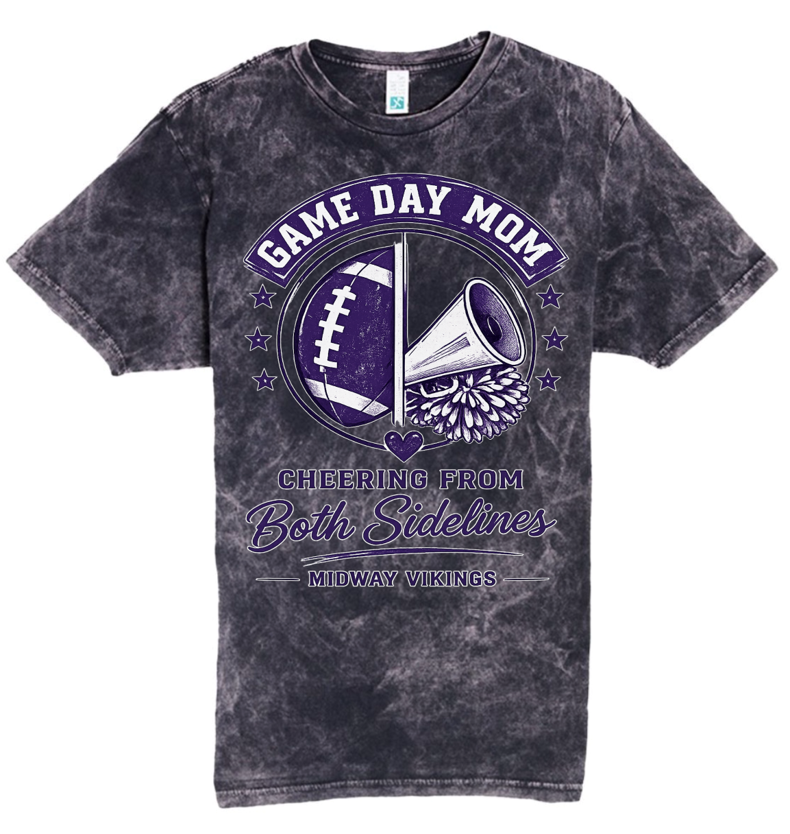 T-Shirt - Black Acid - Both Sidelines