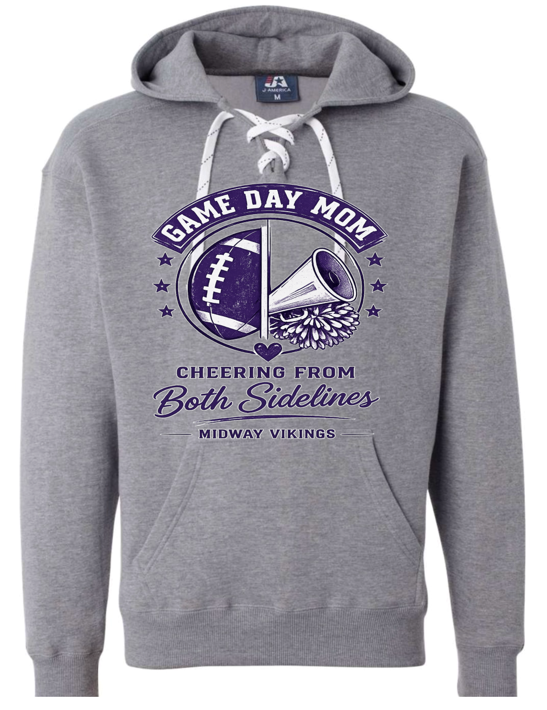 Hoodie lace - Sport Grey - Both Sidelines
