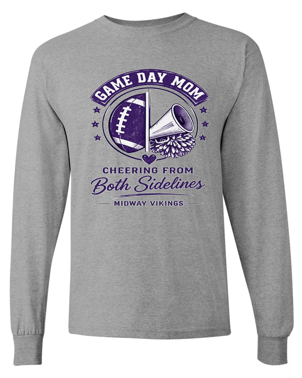 Long Sleeve - Sport Grey - Both Sidelines