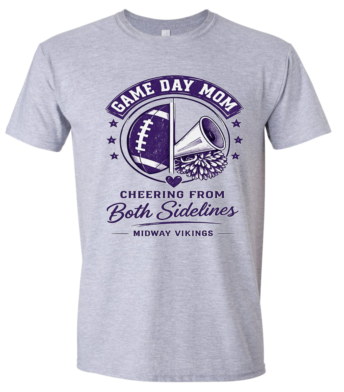 T-Shirt - Sport Grey - Both Sidelines