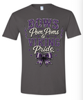 T-Shirt - Charcoal - Bow & Pompoms