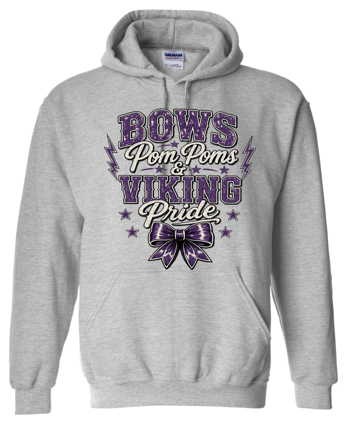 Hoodie - Sport Grey - Bows & Pompoms