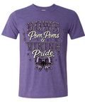 T-Shirt - Heather Purple - Bow & Pompoms