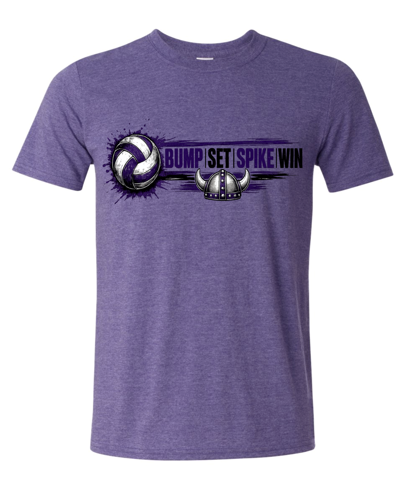 T-Shirt - Heather Purple - Bump Set Spike