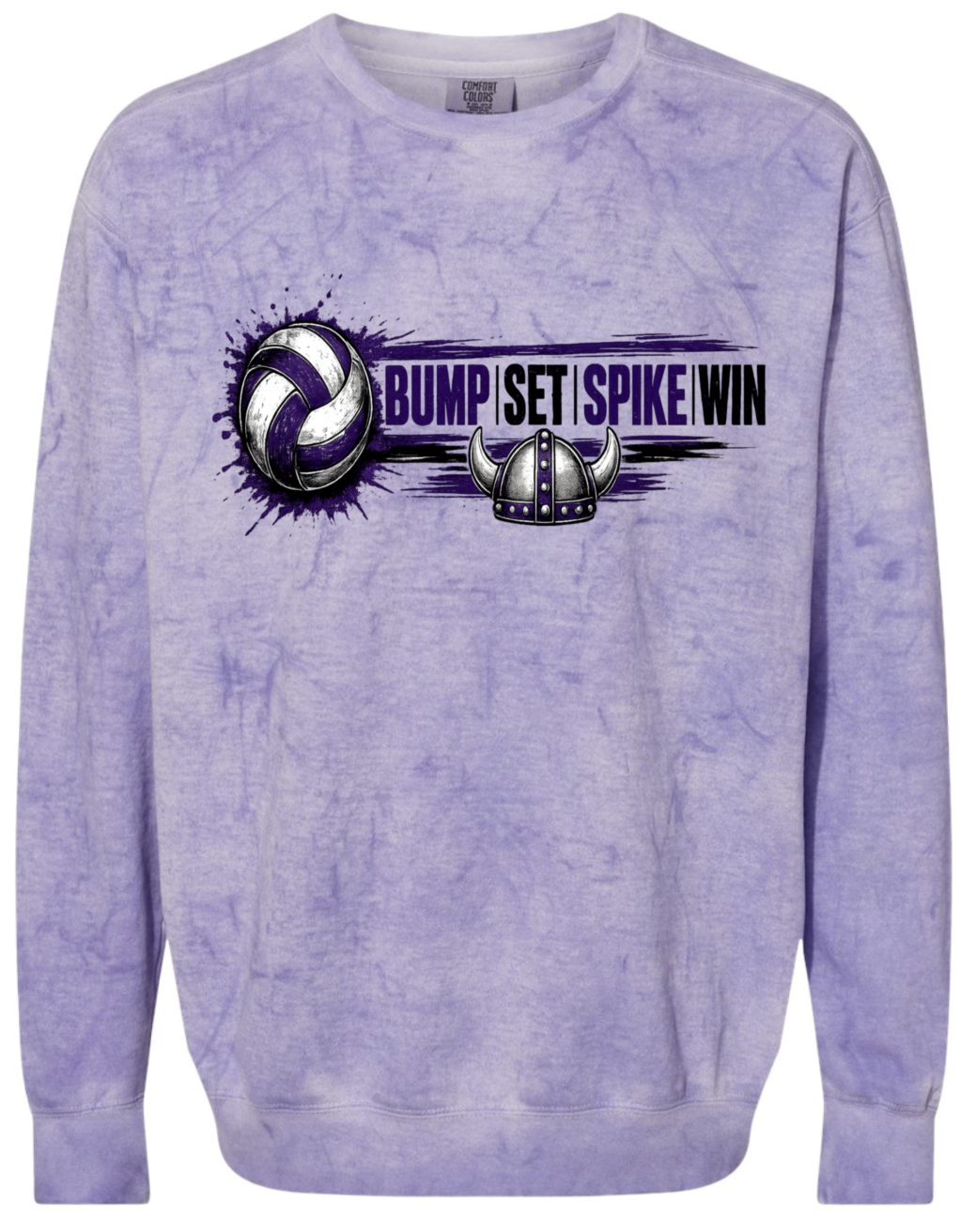 Crew Neck - Purple Smoke - Bump Set Spike