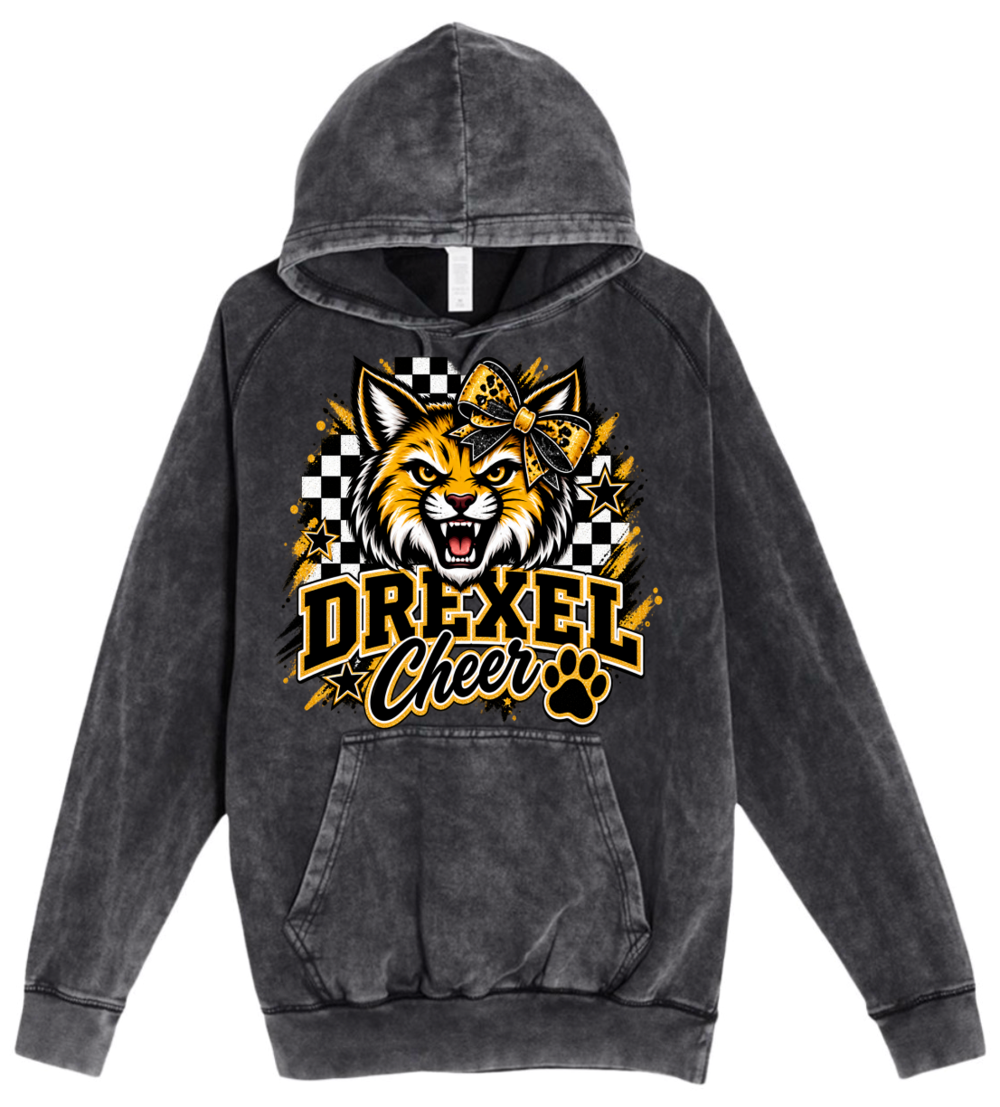 Hoodie - Black Acid - Checkered