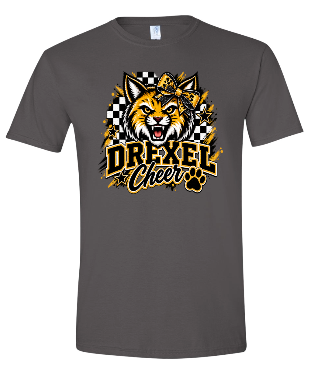 T-Shirt - Charcoal - Checkered