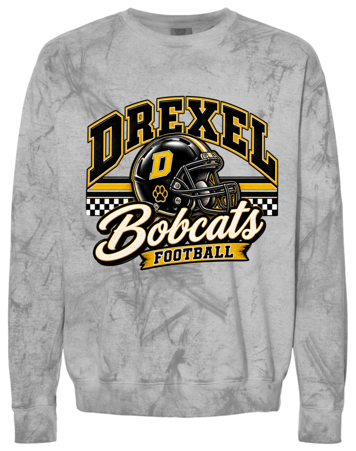 Crew Neck - Smoke - Checkered Helmet