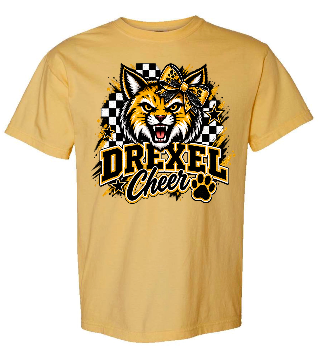 T-Shirt - Mustard - Checkered
