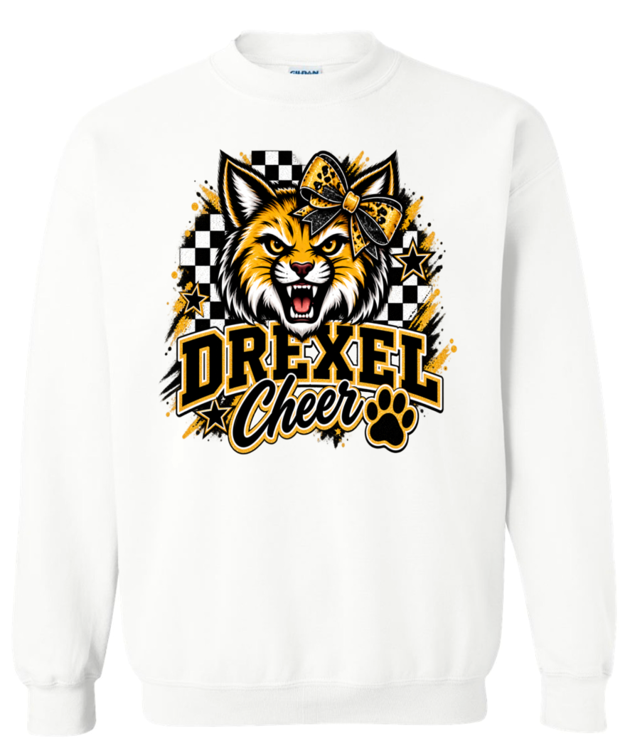 Crew Neck - White - Checkered