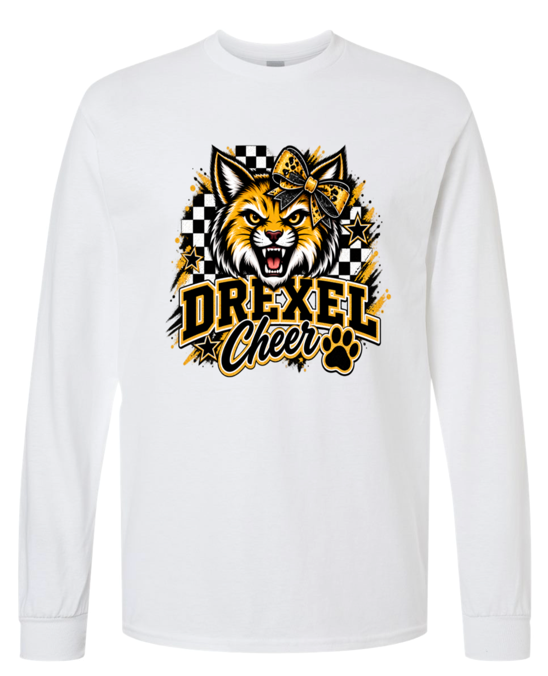Long Sleeve - White - Checkered