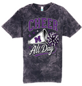 T-Shirt - Black Acid - Cheer All Day