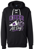 Hoodie lace - Black - Cheer All Day