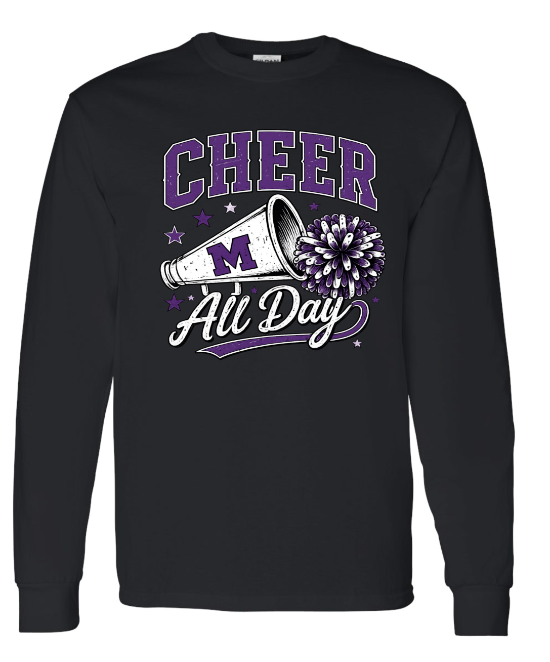 Long Sleeve - Black - Cheer All Day
