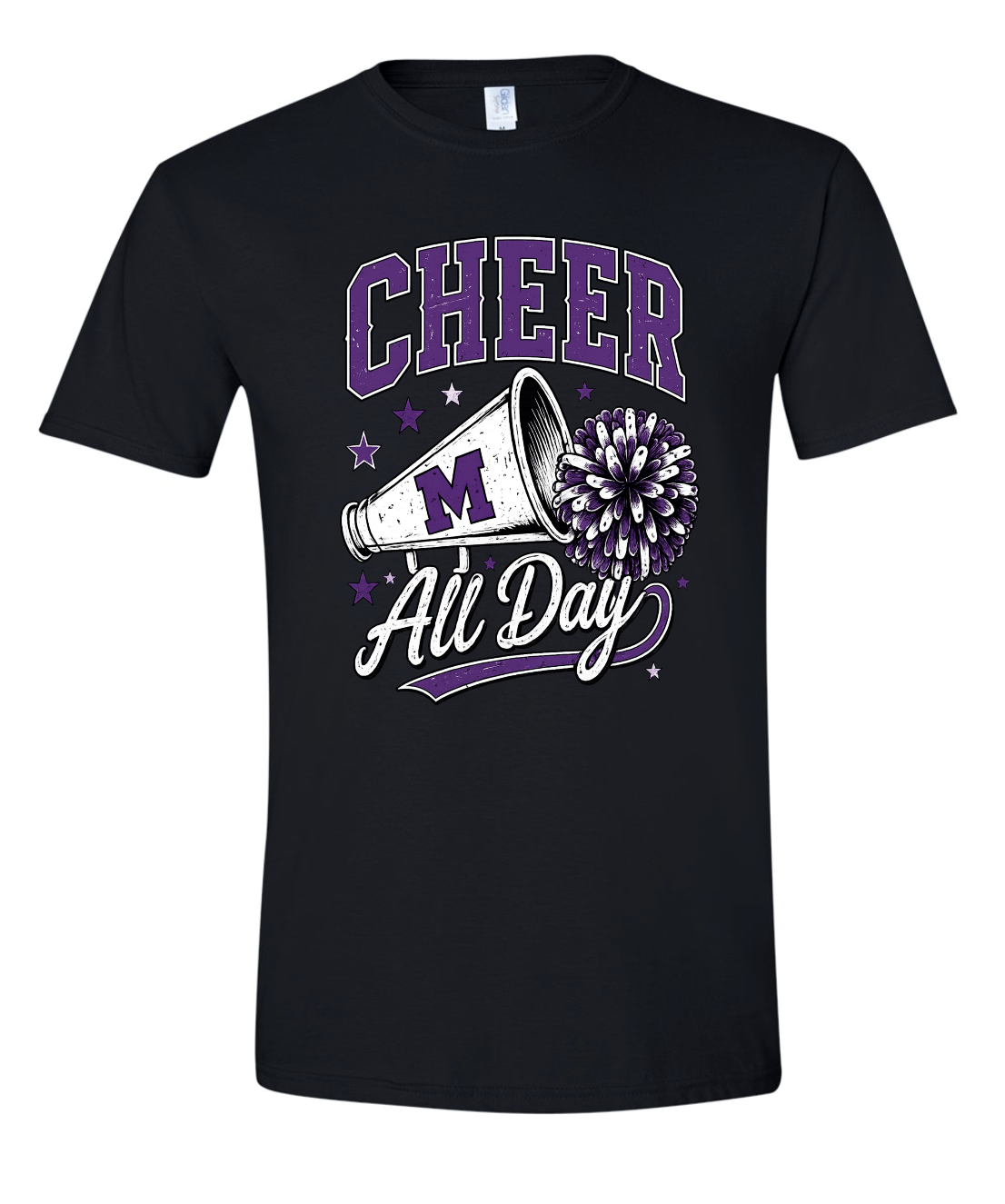 T-Shirt - Black - Cheer All Day