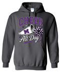 Hoodie - Charcoal - Cheer All Day