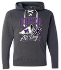 Hoodie lace - Charcoal - Cheer All Day