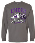 Long Sleeve - Charcoal - Cheer All Day