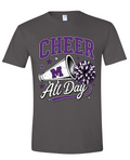 T-Shirt - Charcoal - Cheer All Day