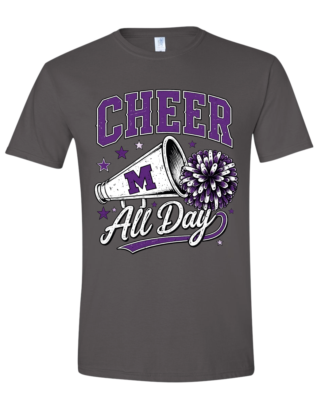 T-Shirt - Charcoal - Cheer All Day