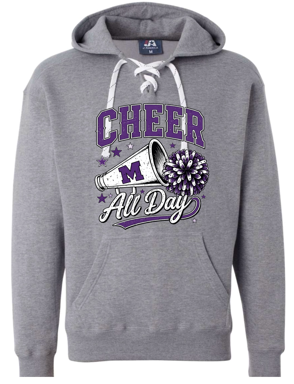 Hoodie lace - Sport Grey - Cheer All Day