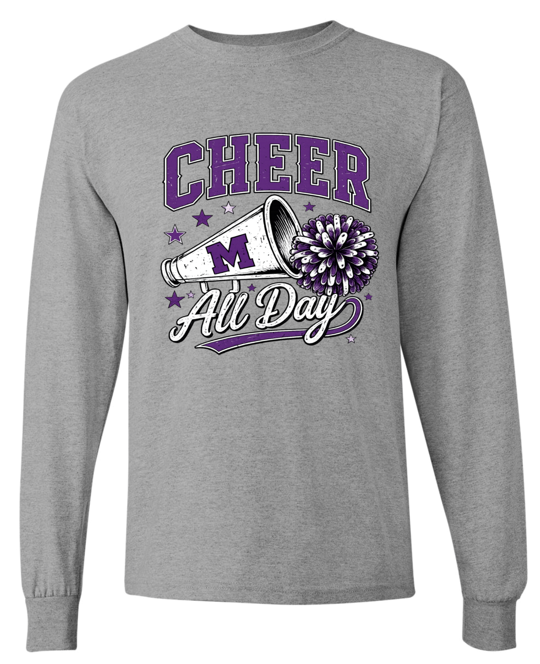 Long Sleeve - Sport Grey - Cheer All Day