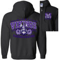 Zip-up Jacket - Black - Viking Oversized Cheer