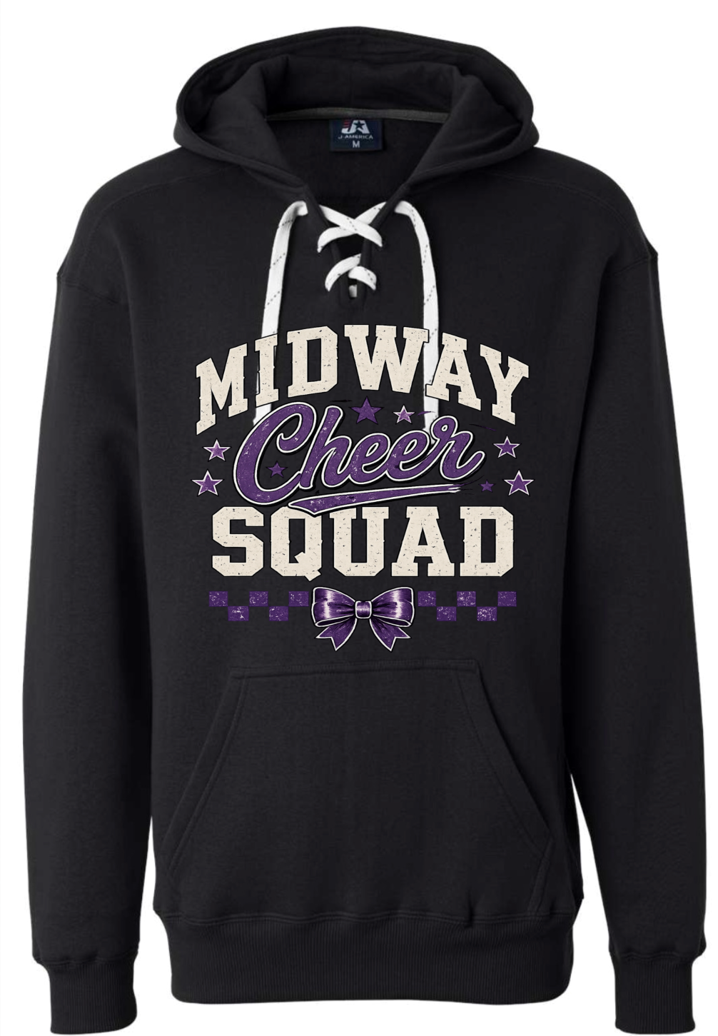 Hoodie lace - Black - Cheer Squad