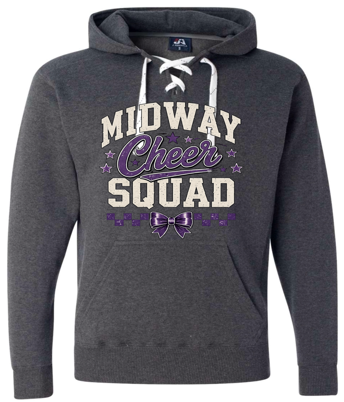 Hoodie lace - Charcoal - Cheer Squad