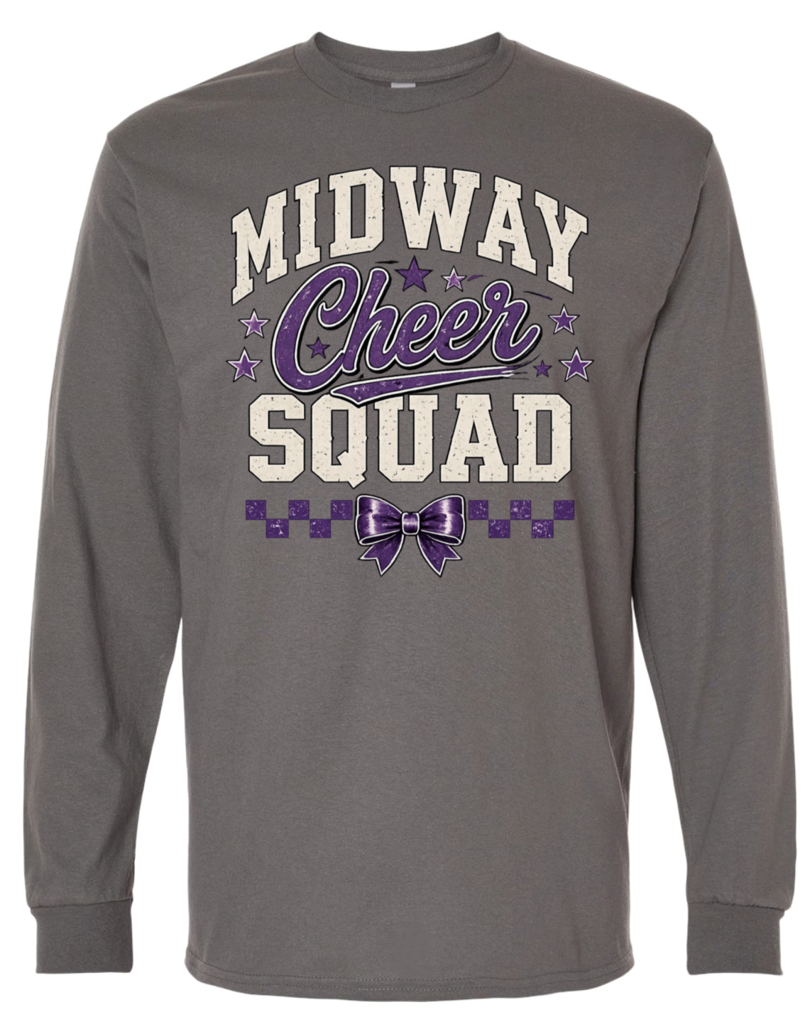 Long Sleeve - Charcoal - Cheer Squad
