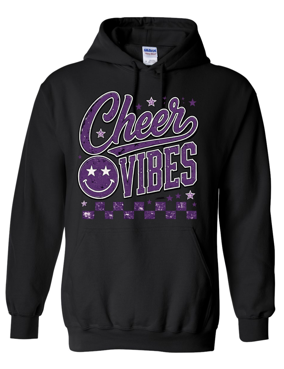 Hoodie - Black - Cheer Vibes