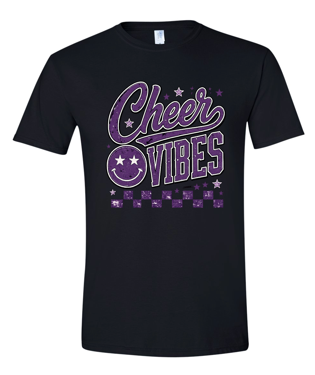T-Shirt - Black - Cheer Vibes