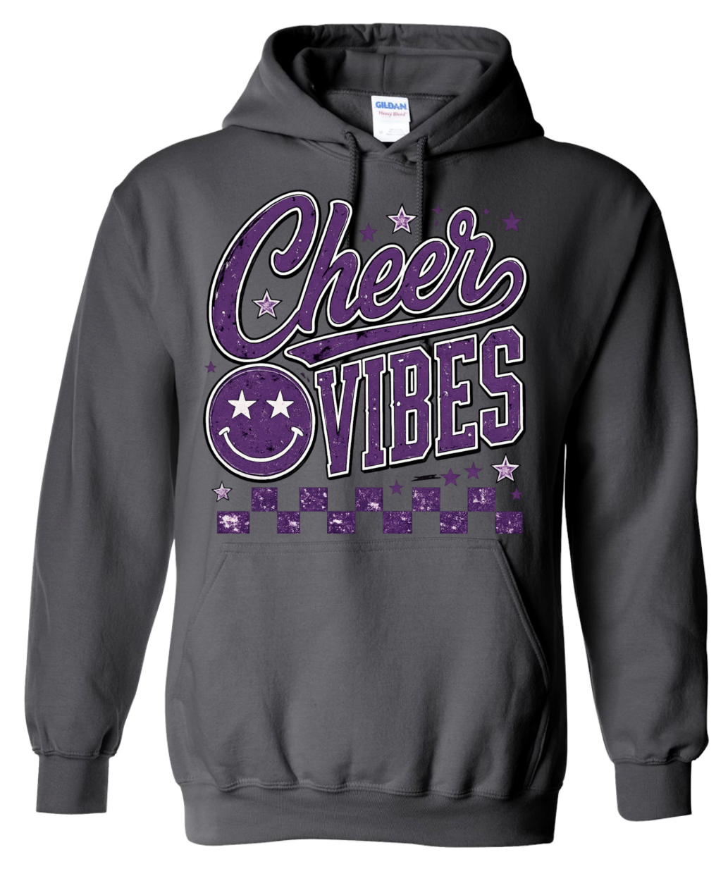 Hoodie - Charcoal - Cheer Vibes