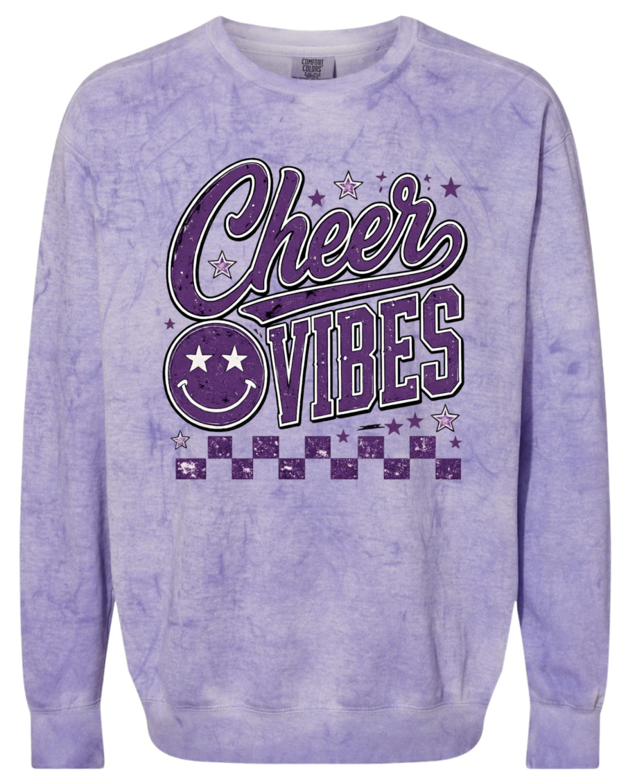 Crew Neck - Purple Smoke - Cheer Vibes