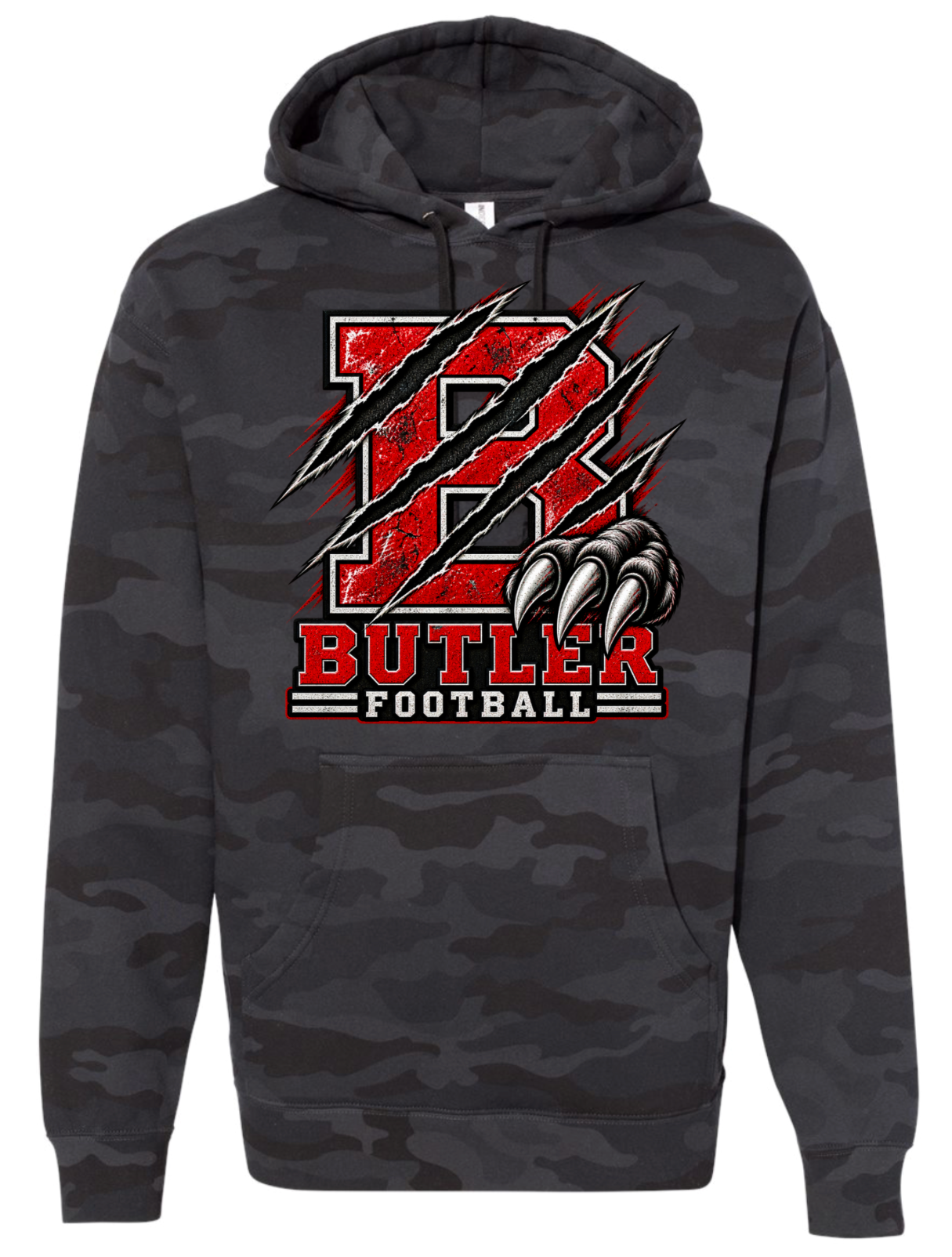 Hoodie - Black Camo - Claw