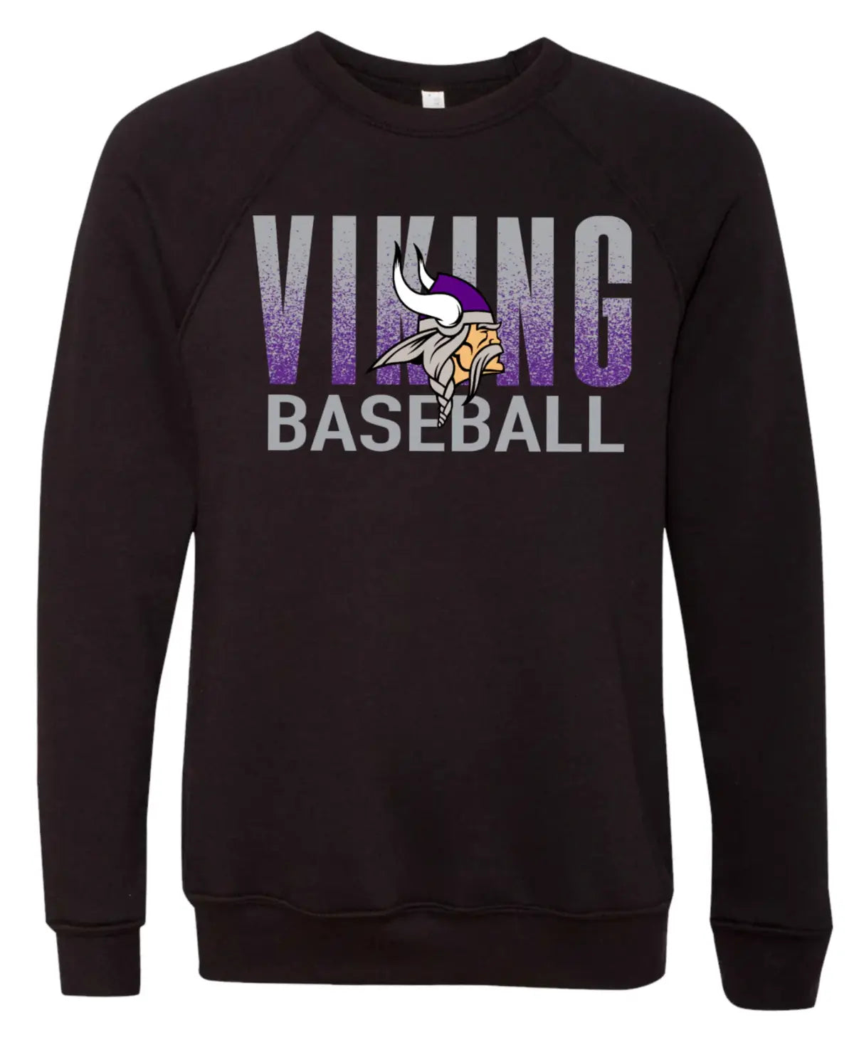 Crew Neck Black Baseball Splatter Design 6