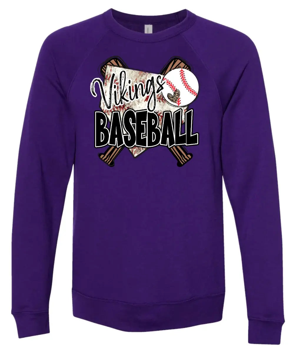 Crew Neck Purple Base/bat Viking 3