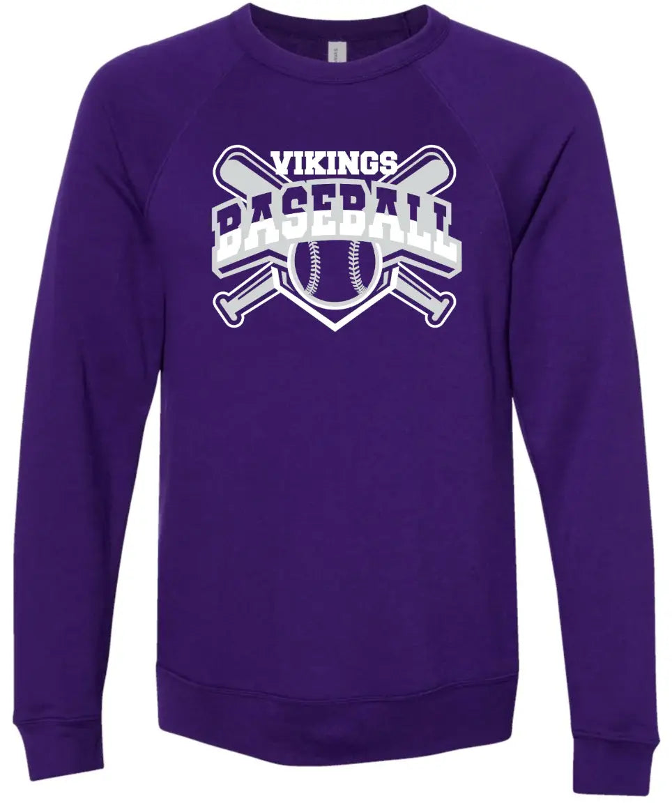 Crew Neck Purple Cross Bat Viking 5