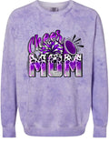 Crew Neck Purple Smoke Cheer Mom Leopard