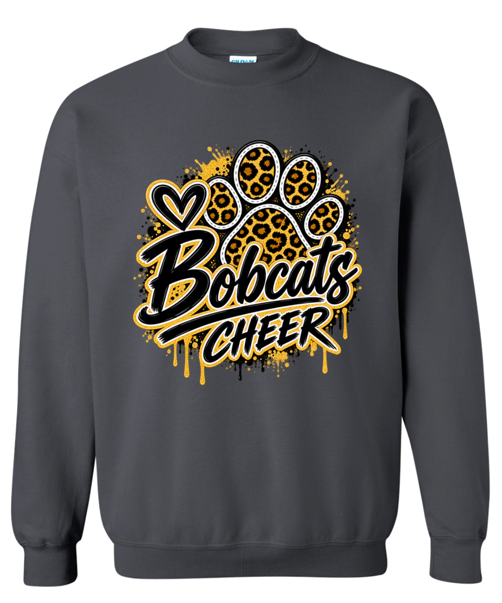 Crew Neck - Charcoal - Drip Paw